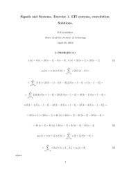 Signals and Systems. Exercise 1. LTI systems, convolution. Solutions.
