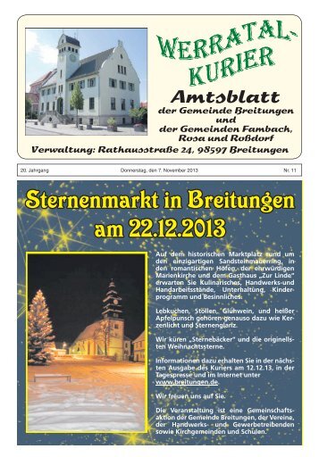 11/2013 vom 07.11. - Gemeinde Breitungen an der Werra