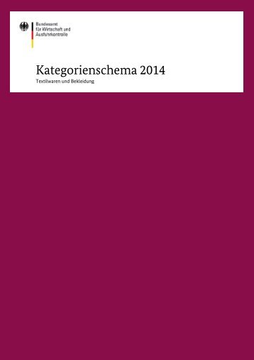 Kategorienschema 2014 - Bafa