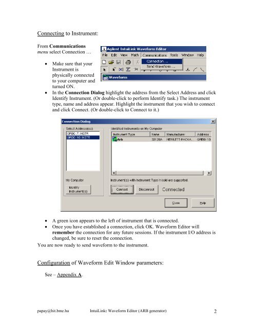 IntuiLink Waveform Editor