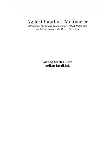 Agilent IntuiLink Multimeter