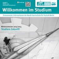 Willkommen im Studium - Beuth Hochschule für Technik Berlin