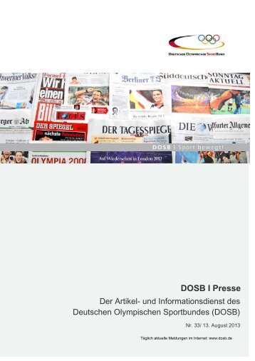 DOSB I Presse - Der Deutsche Olympische Sportbund