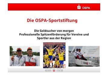 Die OSPA-Sportstiftung - OstseeSparkasse Rostock