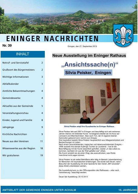 27. September 2013 - Gemeinde Eningen unter Achalm