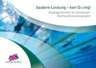 Broschüre Dopingprävention im Hamburger Nachwuchsleistungssport