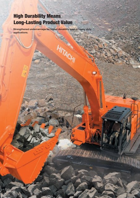 Quarry Specification Excavators - Hitachi Construction Machinery
