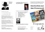 Programm Geschichten aus dem Wiener Wald