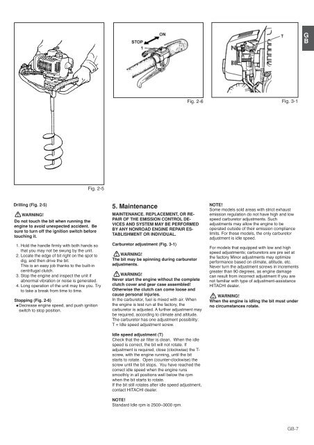 warning - Hitachi