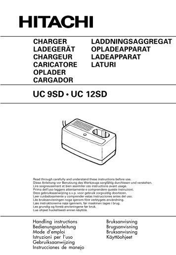 UC 9SD â¢ UC 12SD - Hitachi Koki Co., Ltd.