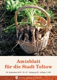 Amtsblatt für die Stadt Teltow