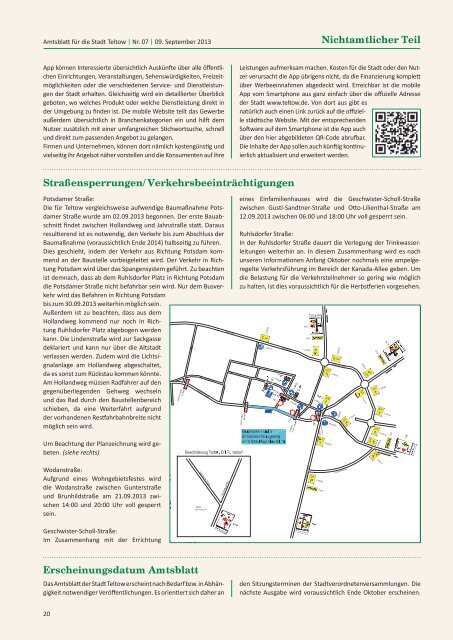 Amtsblatt für die Stadt Teltow