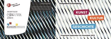 Kultur-Programmheft für die Monate September - Dezember 2013