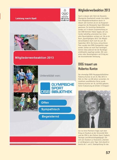 Ausgabe 2/2013 - Deutsche Olympische Gesellschaft