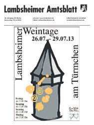 43. Jahrgang, 29. Woche Internet - Gemeindeverwaltung Lambsheim