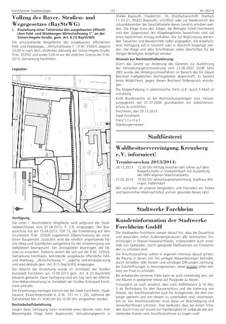 Stadtanzeiger Nr. 26 vom 20.12.2013 - Forchheim