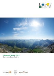 Overview News & Experiences Summer 2013 - Davos