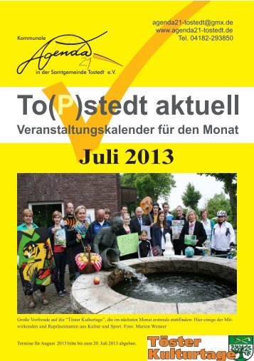 Juli 2013 - Kommunale Agenda 21 in der Samtgemeinde Tostedt eV