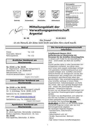 Mitteilungsblatt vom 21.02.2013.pdf - bei der ...
