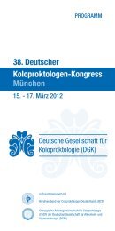 38. Deutscher Koloproktologen-Kongress MÃ¼nchen