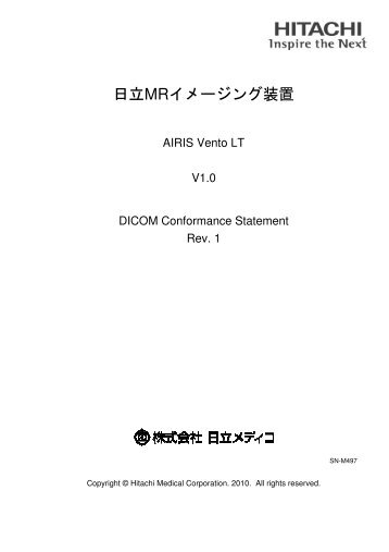 AIRIS Vento LT V1.0 DICOM Conformance Statement Rev. 1