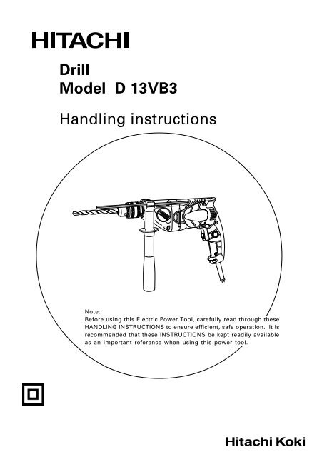 D13VB3 Product Manual - Hitachi