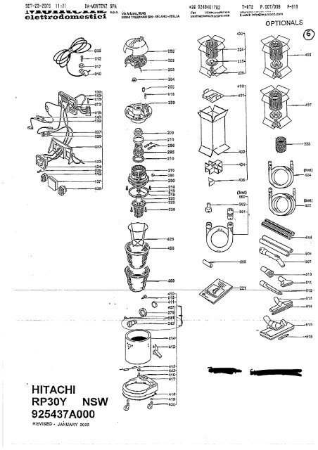 Rp30y Exploded Diagram And Parts Listing