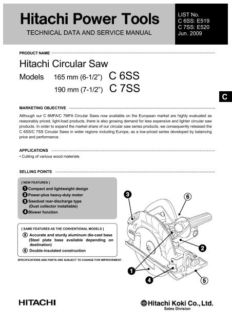 C6SS Product Manual - Hitachi Power Tools Australia Pty Ltd