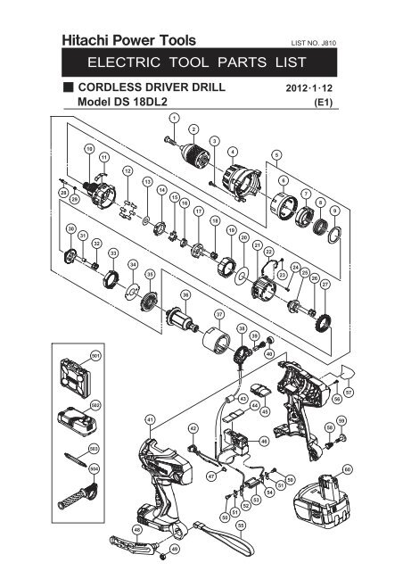 Image of Hitachi DS 18DL2 cordless drill