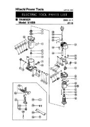 M6SB Exploded Diagram and Parts Listing - Hitachi