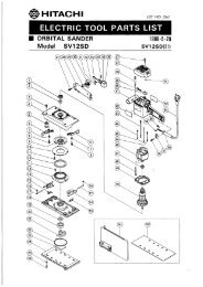 SV12SD Exploded Diagram and Parts Listing - Hitachi