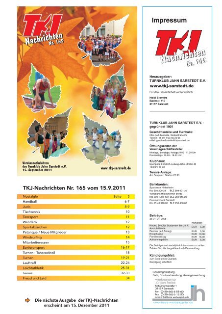 EDI TO RIAL Liebe TKJ-Familie - Turnklub Jahn Sarstedt e.V.