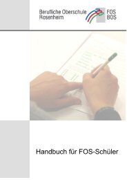 Handbuch für FOS-Schüler - FOS und BOS