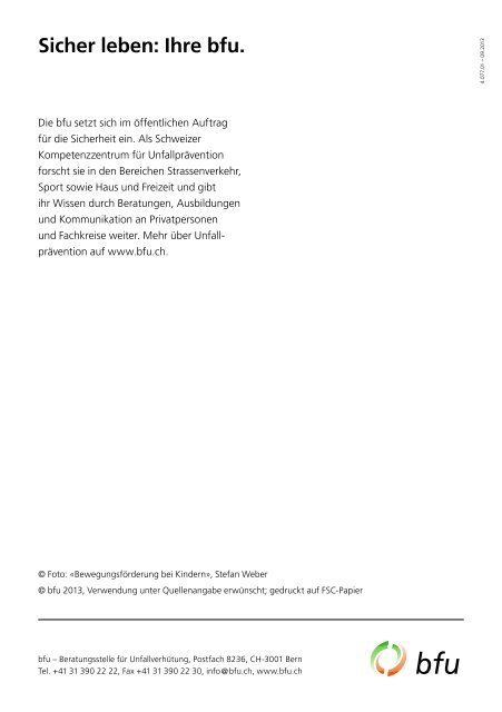 Sicher auf Kurs - bfu