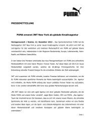 PRESSEMITTEILUNG PUMA ernennt JWT New York ... - About PUMA