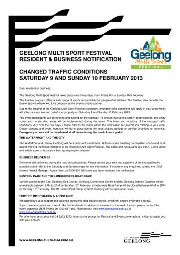 2013 Geelong Multi Sport Festival Resident and Business