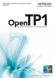 Distributed Transaction Processing Facility OpenTP1 [PDF ... - Hitachi