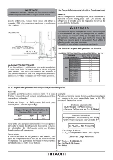 Split Alta Capacidade Package Modular SÃ©rie RAPIV_D ... - Hitachi