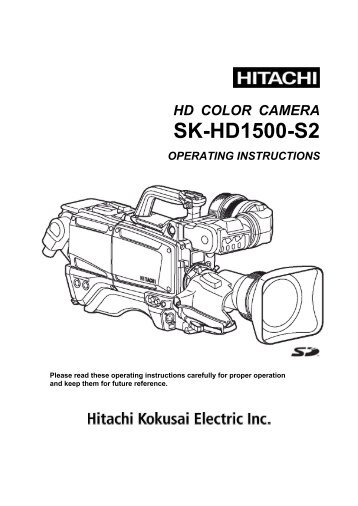 SK-HD1500-S2 - Hitachi Kokusai Electric America, Ltd.