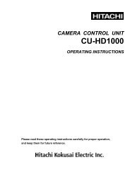 CU-HD1000 Operation Manual - Hitachi Kokusai Electric America, Ltd.