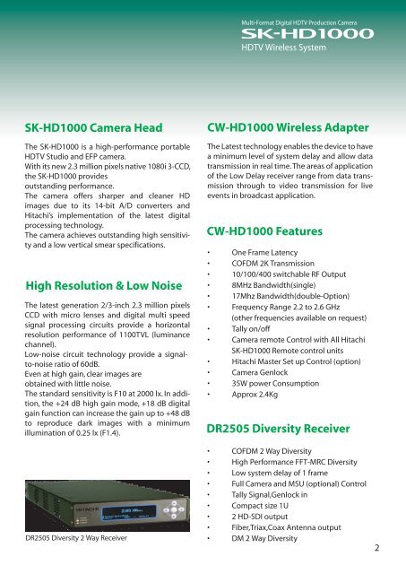CW-HD1000 Brochure