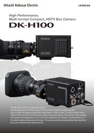 DK-H100 - Hitachi Kokusai Electric America, Ltd.