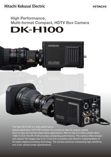 DK-H100 - Hitachi Kokusai Electric America, Ltd.