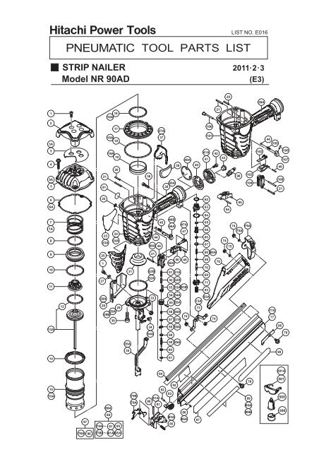 Parts List (PDF) - HITACHI Power Tools