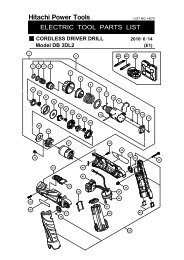 Parts List (PDF) - Hitachi Power Tools