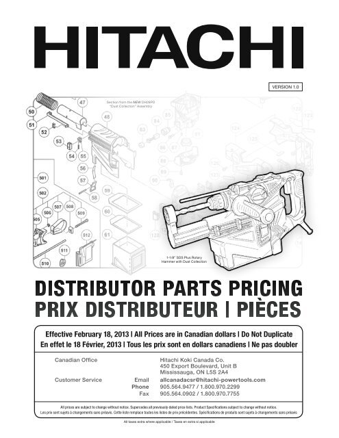 Hitachi 724095 Replacement Part for Pressure Switch Ec25G