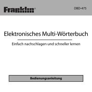 Elektronisches Multi-Wörterbuch - Franklin Electronic Publishers