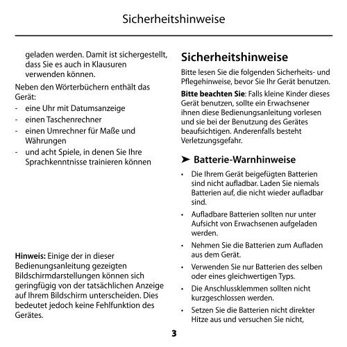 Elektronisches Multi-Wörterbuch - Franklin Electronic Publishers