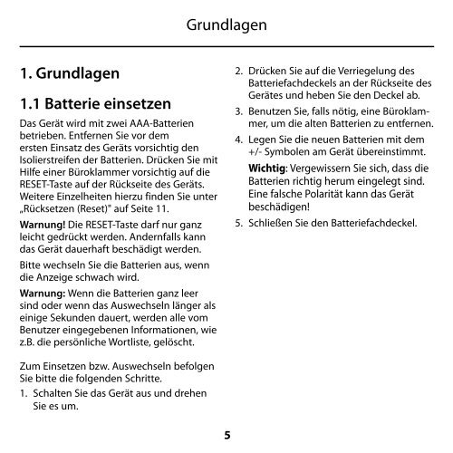 Elektronisches Multi-Wörterbuch - Franklin Electronic Publishers