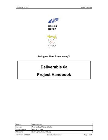 Deliverable 6a Project Handbook - Hitech Projects